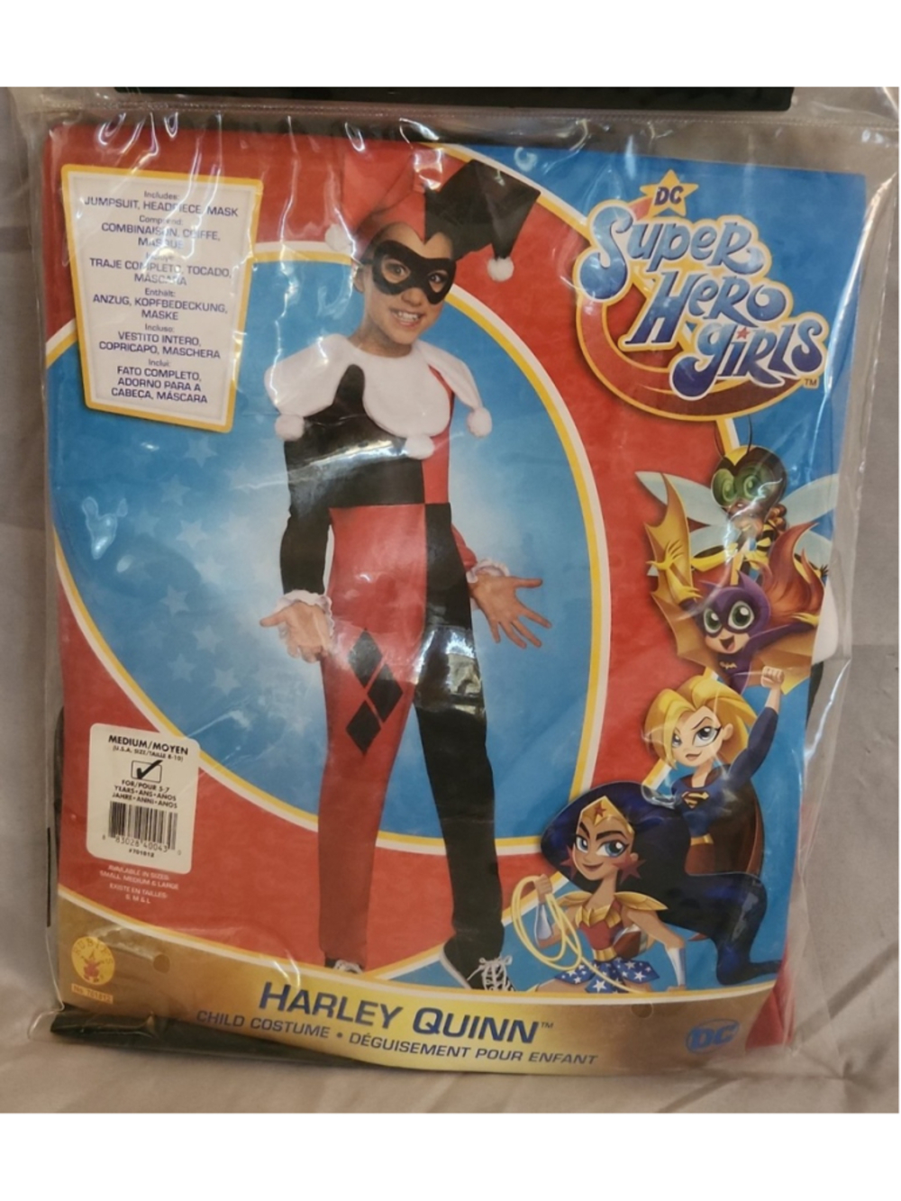 Harley Quinn Costume Size Medium 8-10